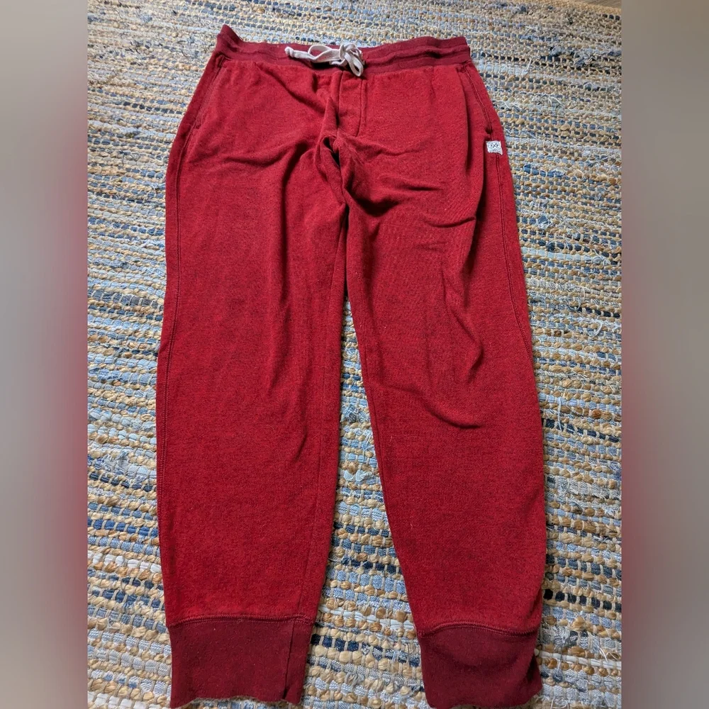 Express Red Heather Jogger Sweatpants L 17/36 Drawstring Lounge Casual Athleisur